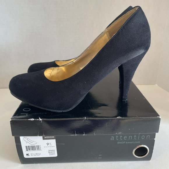 ATTENTION JAYDEN II High Heels Womens Size 9.5M Black Suede Style 30405 - Picture 5 of 14